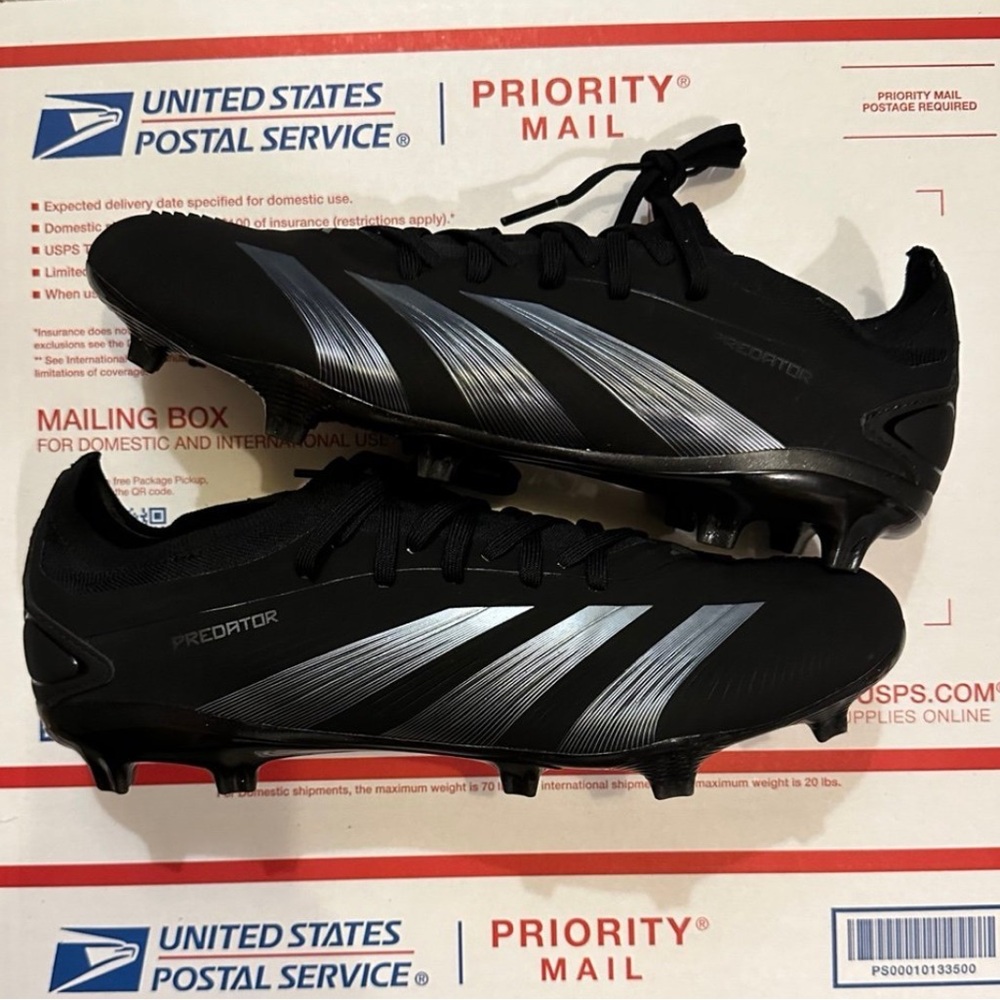 Adidas Predator Pro 2024 FG 'Black Magic'  Soccer Cleats + FREE Grip Socks !!